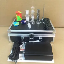 Портативная электрическая ручка для ногтей ENail Rig воск PID TC коробка с Ti Титан бескупольный Змеевиковый подогреватель E кварцевый набор для ногтей силиконовый коврик