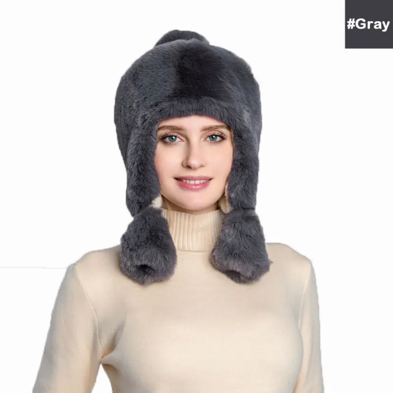 Теплые утепленные наушники из искусственного меха шапка с ушками модная зимняя