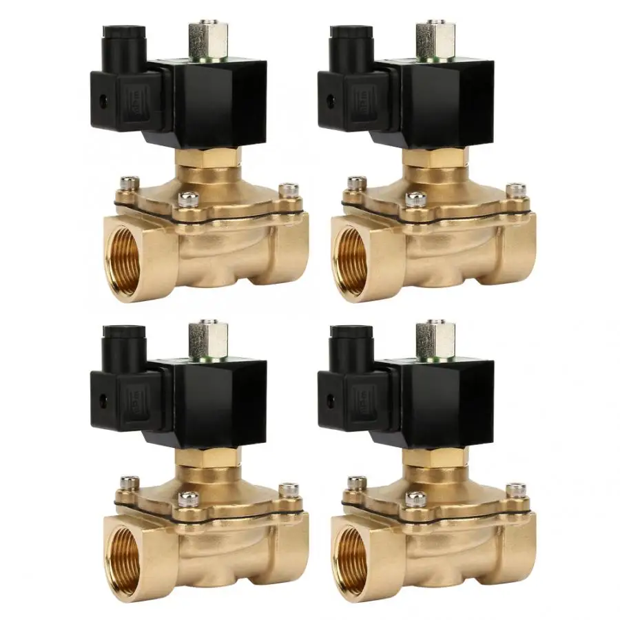 Регулятор Жидкости Электрический электромагнитный клапан DN25 NC Латунь Электромагнитный клапан G1"