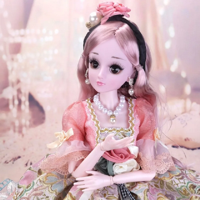 60 см 1/3 BJD кукла с принцессой аксессуары 3D глаза подвижные шарнирные куклы свадебное платье Игрушки для девочек подарок AT36