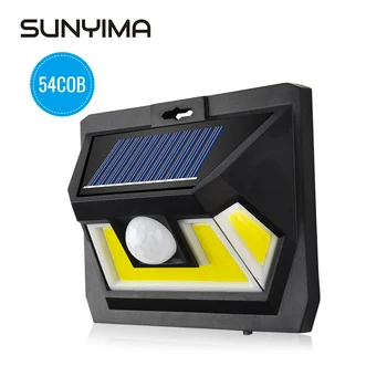 

SUNYIMA 54COB LED Solar Power Light Motion Sensor Motion Sensor Solar Wall Lamp for Outdoor Garden Path Street Light