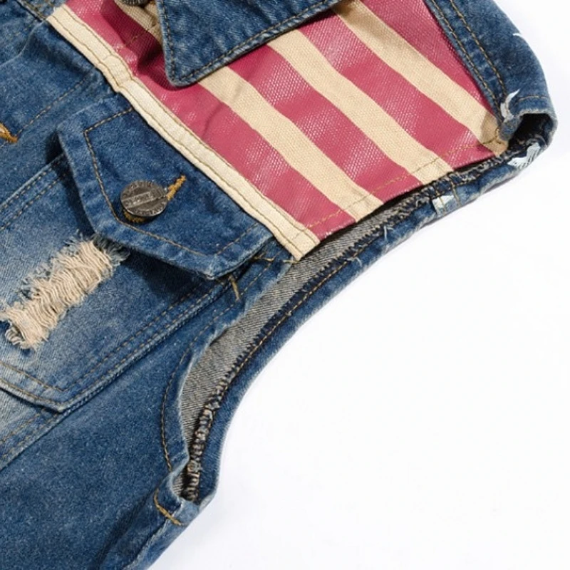 Бесплатная доставка Большой размер 5XL Мужская джинсовая куртка без рукавов