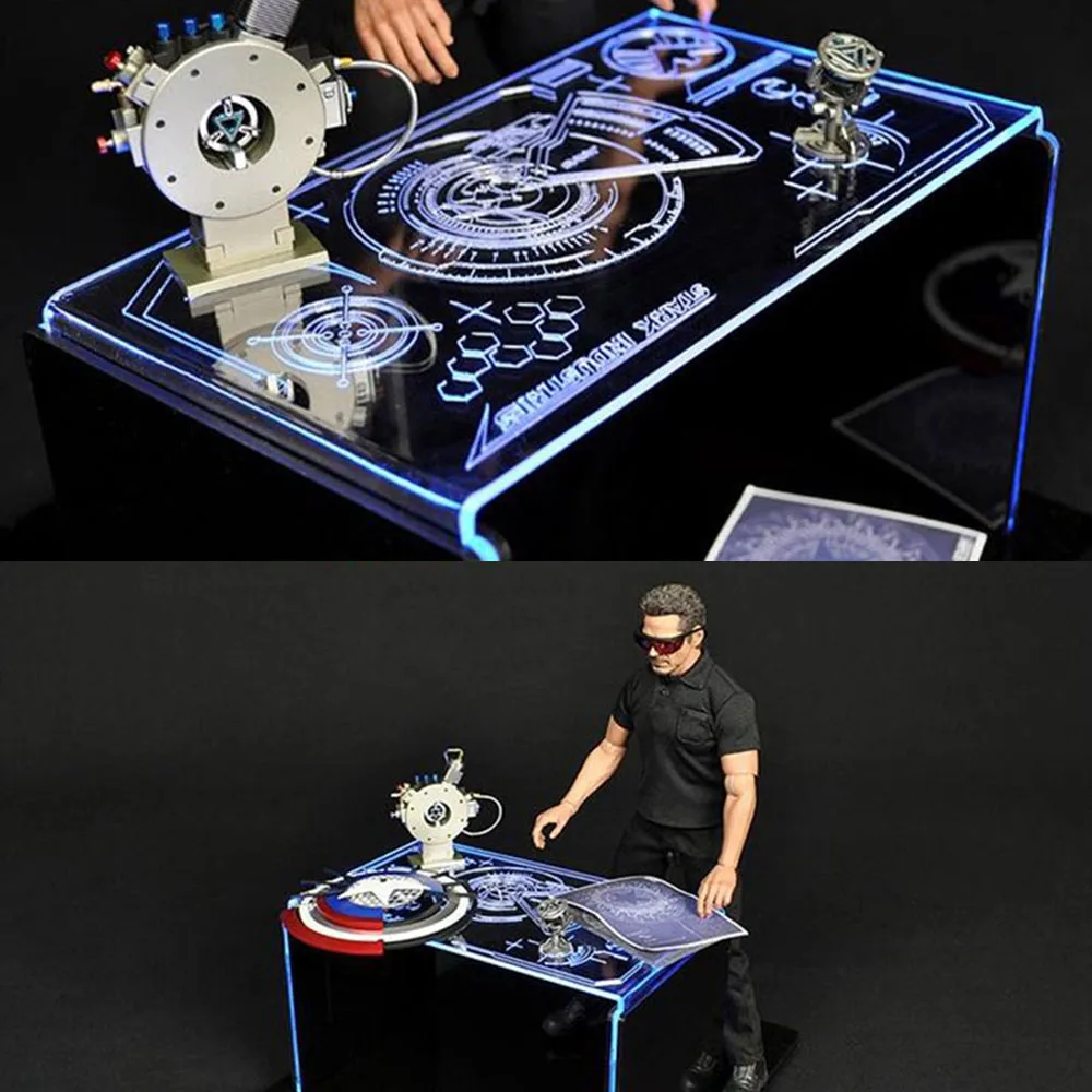

Игрушечная коробка в масштабе 1/6, коллекционная Хрустальная мастерская, демонстрационная настольная модель Для 12-дюймового оборудования Тони, аксессуары