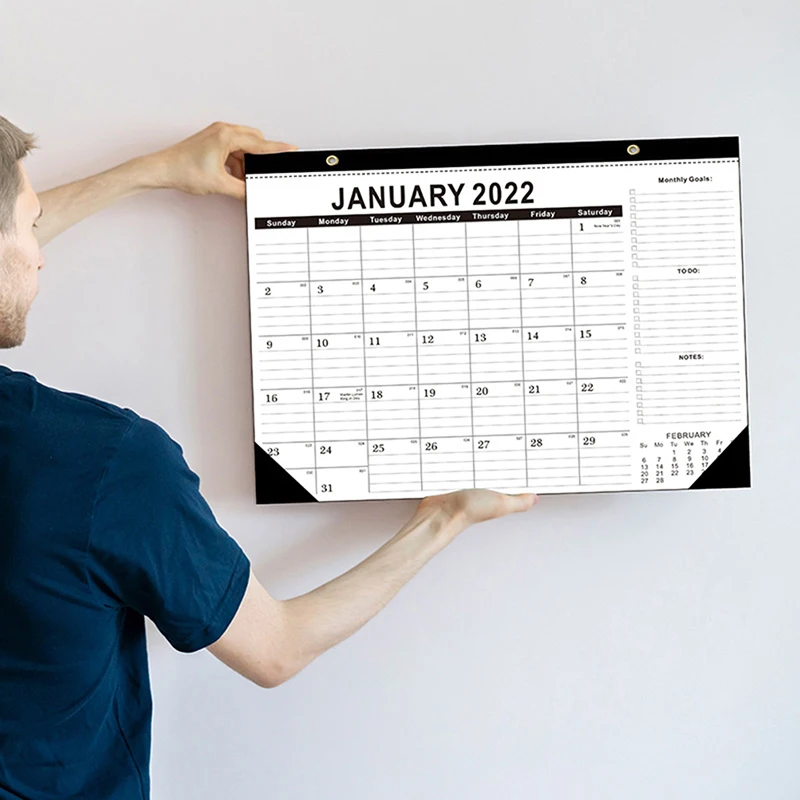 ropa temporal Derecho 2022 calendario planificador mensual del programa de pared Agenda de  planificación organizador diario|Calendario| - AliExpress