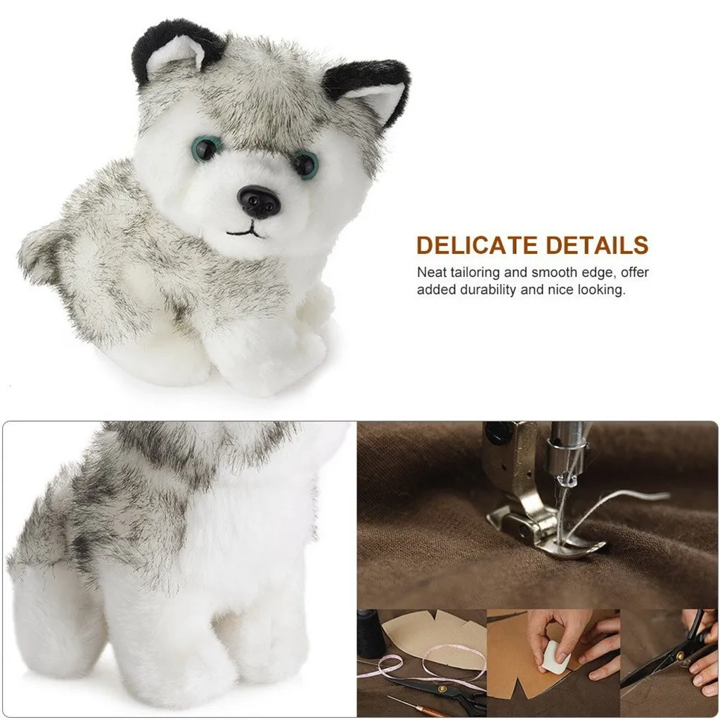 Cute Siberian Husky Dog Plush Toy Soft Kawaii Animal Cartoon Pillow Lovely Gift Suffed Doll for Christmas Gift #B