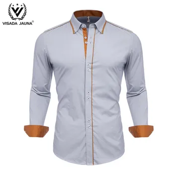 

VISADA JUANA 2019 Striped Shirt Men New Fashion 100% Cotton Long Sleeve Spring Casual Men Shirt Camisa Masculina Men Dress Shirt