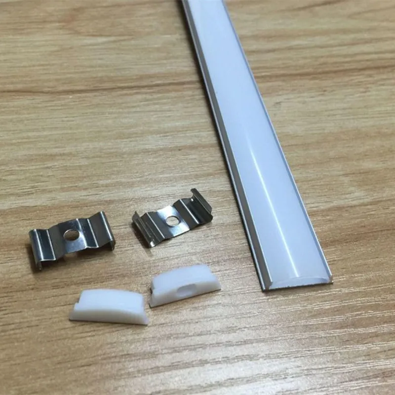 2m/pcs Free Shipping LED Channel System with Milky White Cover, Silver Aluminum Extrusion Profile Housing Diffuser for Strip