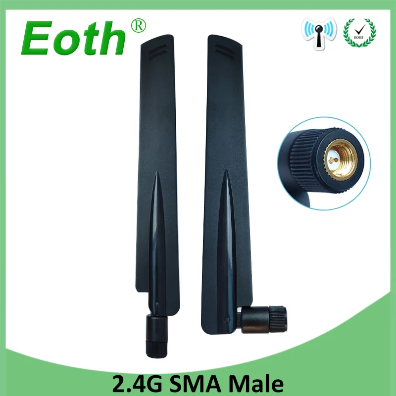 10 шт. 2,4 ГГц антенна wifi real dBi SMA male 2,4 ГГц антенна wi fi антенна антенны для беспроводной wi-fi роутера