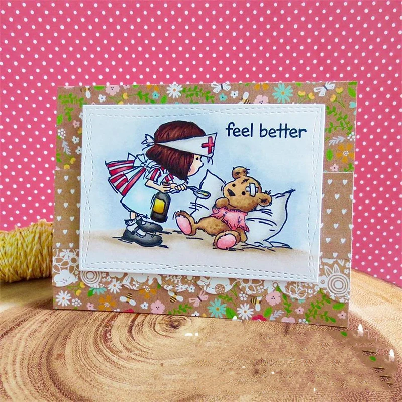 CH Sick Bear прозрачный силиконовый штамп/печать для DIY скрапбукинга/фотоальбома декоративные прозрачные штамп листы