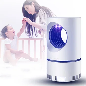 

Anti Mosquito Lamp Powered Fly Dispeller with Suction Fan Mosquito Killer Light USB Optically Controlled Repellent Insect Lamp