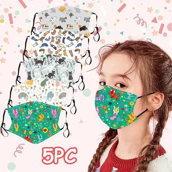 

5pc Kids Children Mascarillas Outdoor Cotton Mouth Fabric Facial Mask Protection Face Mascarilla Reutilizable Reusable#YL5