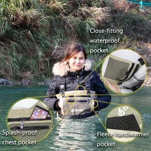 NEYGU Взрослые водонепроницаемые и вентилируемые нагрудные болотные с регулируемым плечевым ремнем для рыбалки, серфинга, рафтинга