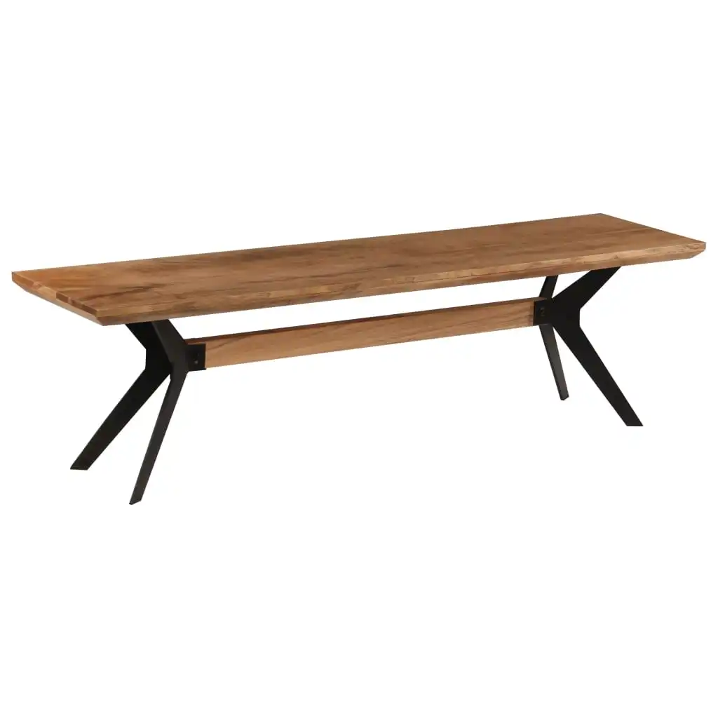 

Solid Wood Shoes Bench European Modern Minimalist Dining Bench VidaXL Dining Bench Wood and Steel Chair Durable 160x40x45 Cm