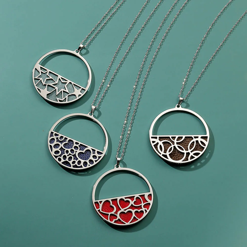 Legenstar-Interchangeable-Leather-Charm-Pendant-Necklace-Women-Silver-Stainless-Steel-Long-Necklace-Jewelry-Collier-Femme-2019
