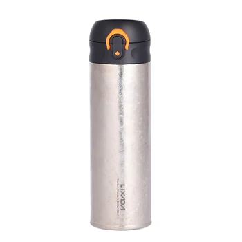 

Lixada 480ml Titanium Double Wall Insuated Water Bottle Leakproof Press Button Sports Bottle for Outdoor Camping Hiking Climbing
