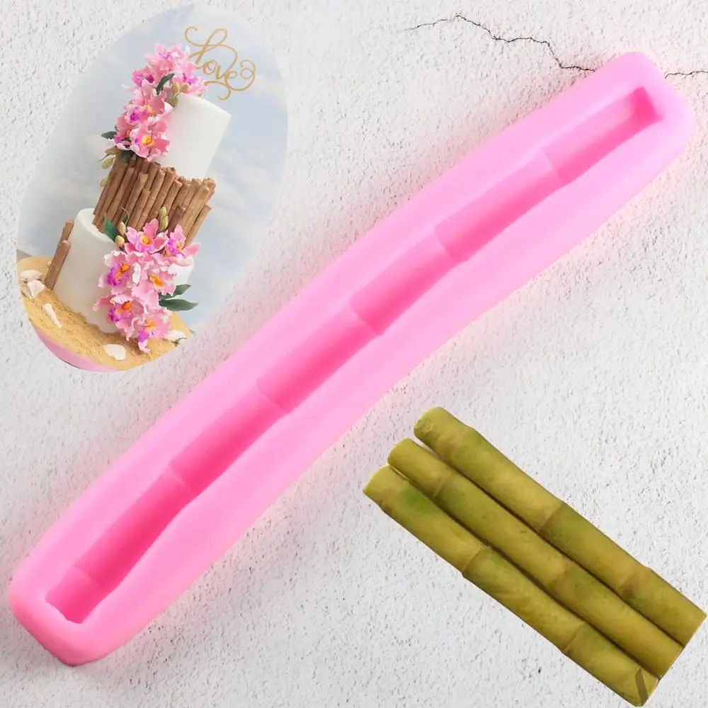 

DIY Bamboo Cake Border Silicone Mold Cupcake Topper Fondant Cake Decrating Tools Cookie Baking Candy Chocolate Gumpaste Moulds