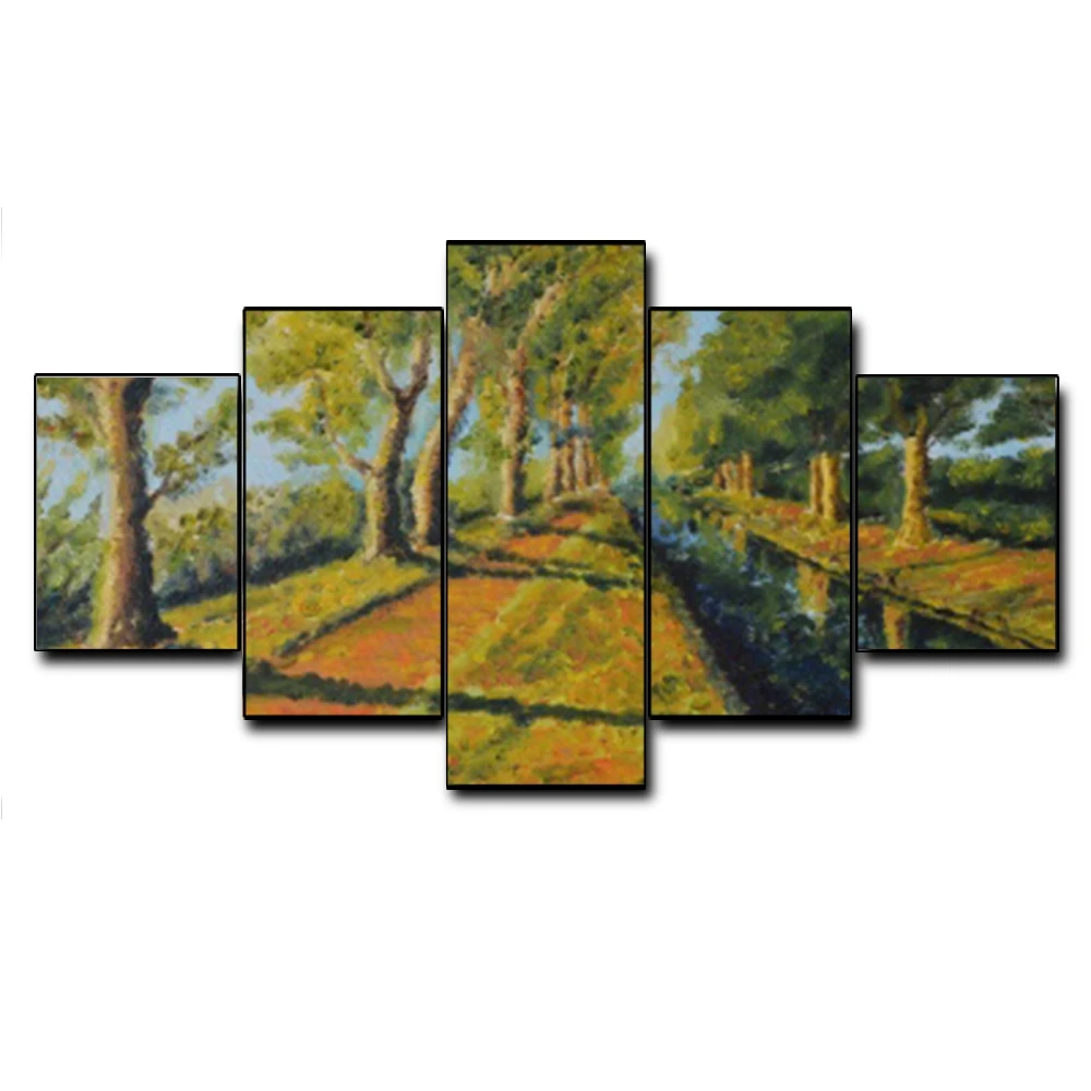 Canvas Art Oil Painting Tree-lined trail Riverside road Art Poster Picture Wall Decor Modern Home Decoration For Living room Canvas Art Oil Painting Tree-lined trail Riverside road Art Poster Picture Wall Decor Modern Home Decoration For Living room