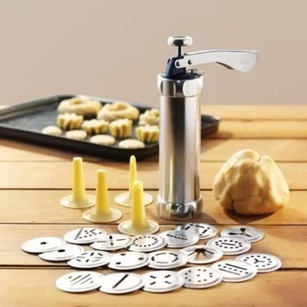 Manual de Ferramentas Do cozimento do Biscoito Selos Definir Ferramentas de Decoração Do Bolo Do Bolinho de Imprensa Maker com Bicos 4 20 Moldes Do Bolinho De cozinha suprimentos|Instrumentos p/ biscoito| - AliExpress