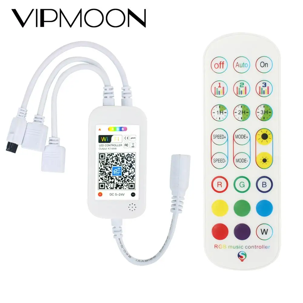 WiFi Smart LED Controller 4 Pin RGB Strip Light Contoller 5-24V APP Remote Voice Control Work with Alexa Echo Google | Лампы и