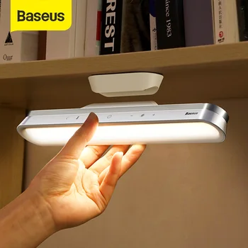 Baseus LED Desk Lamp Hanging Magnetic Table Lamp for Study Cabinet Light USB Rechargeable Stepless Dimming Dormitory Night light 1