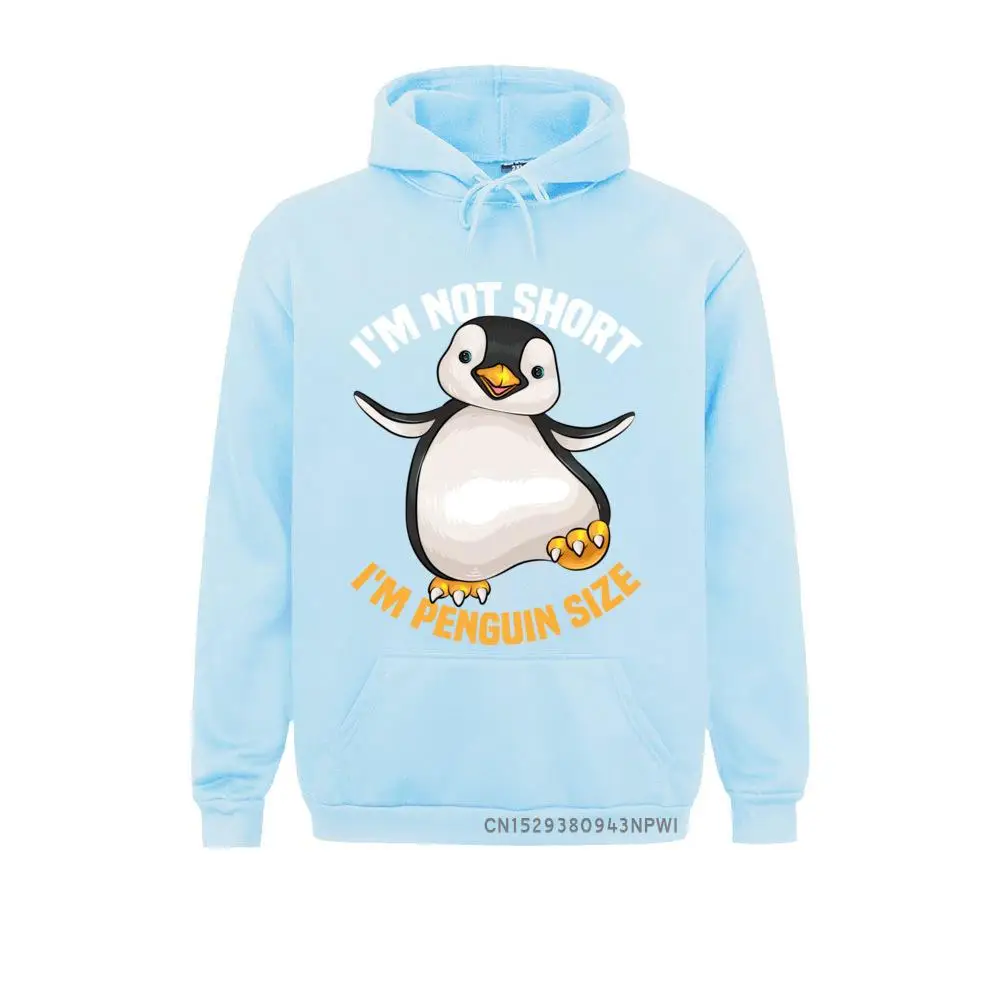 さらに100円引き◆MARKM◆ALWAYS Love Penguin Hoodie Sweatshirt I'm Short | Penguin Hoodies Men | Fitness Funny