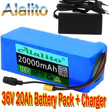 

36V 10S4P 20Ah battery pack 500W high power battery 42V 20000mAh Ebike electric bicycle BMS 42v battery with xt60 plug+charger