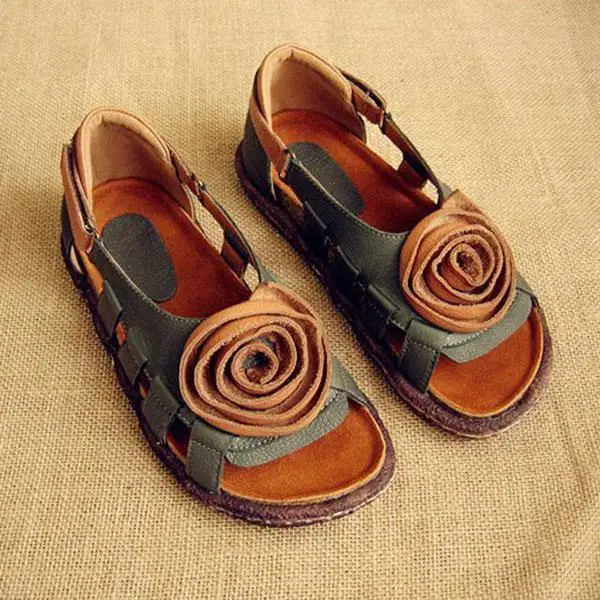 Г., летняя женская обувь женские сандалии из натуральной кожи на плоской подошве повседневные сандалии с открытым носком женские сандалии, большой размер 43