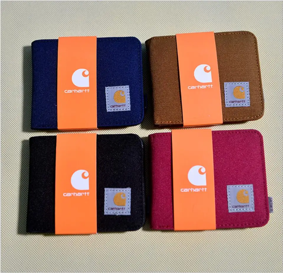 Los hombres y las mujeres de marca de negocios titular de la tarjeta de moda bolso de embrague pantalón corto Casual monedero diseñador de carteras regalo de la tela de Oxford de estilo Unisex