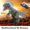 Remote Control Animal Robot High Simulation Spray Walking Sound Singing Dancing Multi- Function RC Dinosaur Spray Dinosaur Toys 1