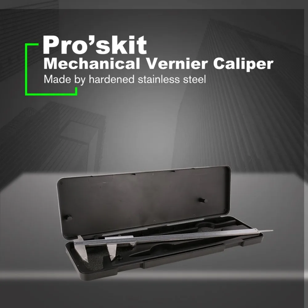 Proskit PD-303 механический штангенциркуль из нержавеющей стали 300 микрометр система Императорский Стандартный микрометр измерительный инструмент