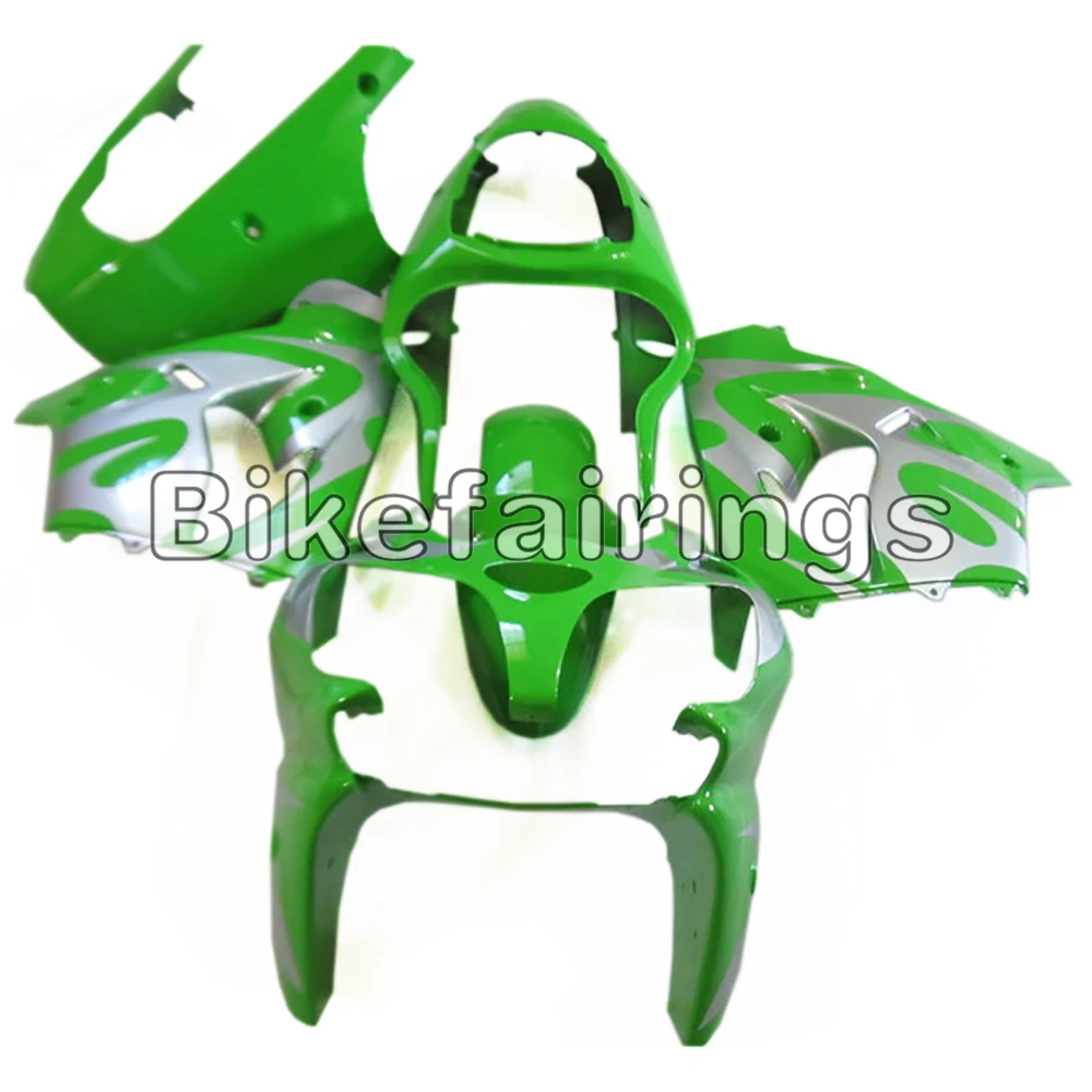 

For Kawasaki ZX 9R 2000 2001 ZX-9R 00 01 zx9r ABS Plastic Complete Fairing Kit Silver Green Bodywork Kit