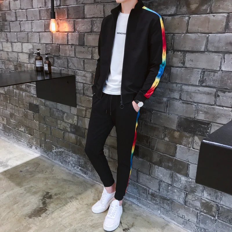 

Jzl-8836 MEN'S Hoodie Autumn New Style Korean-style Trend Students Leisure Sports Suit Popular Brand Handsome outside