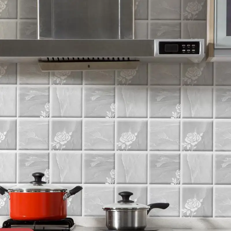 Наклейка на зеркало для кухни, наклейка на стену, 3d Бумага для стен, Decorativo Adhesivo Para Cocina, клейкая бумага для детей, рулоны - Цвет: 0.6m   5m