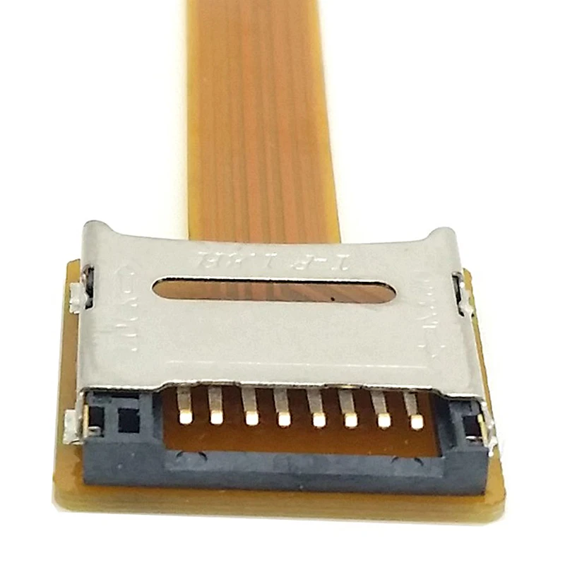 Micro-Sd Tf Memory Card Kit Male To Female Extension Soft Flat Fpc Cable Extender 10Cm