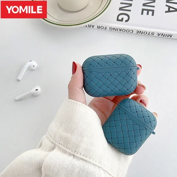 

Earphone Case For Apple AirPods Pro/2 Soft Leather Cover ,Wireless Bluetooth Headphone Air Pods Weaving Grid Protective Case