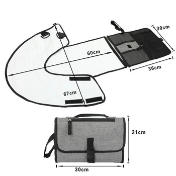 

Newborn baby Diaper solid color baby changing mat infant nappy bag Portable outdoor travel pad Foldable care pad YAB005