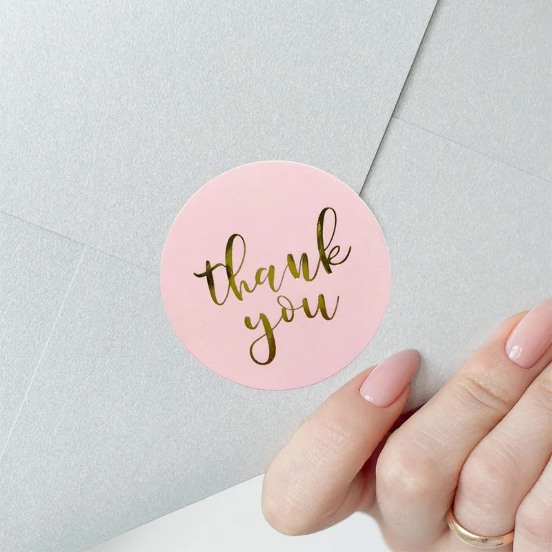 100-500pcs Rainbow Laser Thank You Stickers Small Business Stickers Adhesive Labels for Business Boutiques Wrapping Supplies