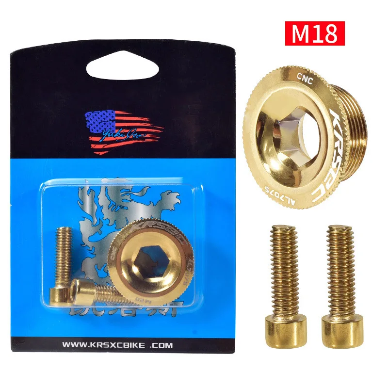 m18 gold Велосипедная гарнитура, вилка, верхняя крышка, MTB, велосипедная вынос, верхняя крышка, крышка для гарнитуры, винтовая крышка M18/M20, алюминиевая ВМХ, дорожный велосипедный фитинг, разноцветный - Цвет: m18 gold