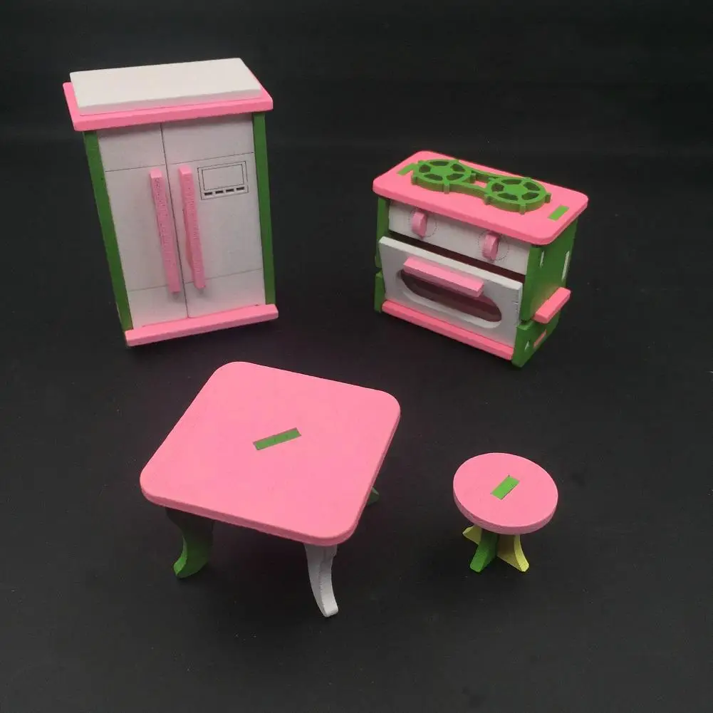 Kitchen 581 TPFOCUS креативная деревянная мебель для моделирования 3D Сборка Набор пазлов строительные блоки Пазлы игрушки - Цвет: Kitchen 581