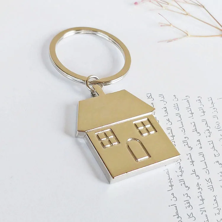 Compact House Keychain - Ideal Real Estate Opening Gift & Customizable Pendant
