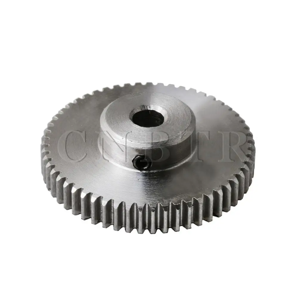 

CNBTR 0.6 Module 55 Teeth Tooth Motor Pinion Gear Silver Replacement Parts