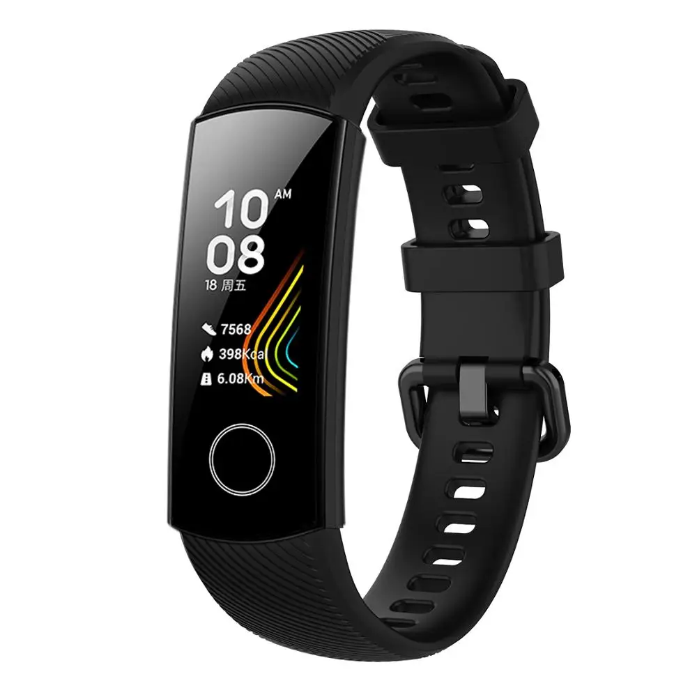 Силиконовый браслет для huawei honor Band 5 Смарт-браслет Amoled Band для honor band 5 глобальная версия Correa honor band 4