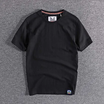 

2020 Flocking spider print youth fashion summer European and American men's round neck short sleeve T-shirt bottom half sleeve T