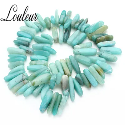 

1Strand Approx.40cm/16" A Quality Big Irregular Gravel Natural Blue Amazonite Stone Beads Loose Spacer Jewelry DIY Beading F1827