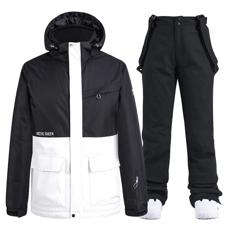 Snow Wear Set Man & Woman 10k Waterproof Ski Suit Winter Jackets + Pants winter jacket ski jacket women ski pants