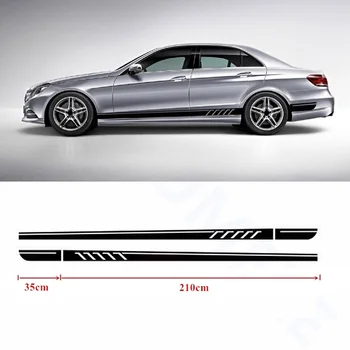 

For Sport Style Door Side Skirt Stripes Car Body Decor Stickers Vinyl Decal For Mercedes Benz AMG E Class Couple
