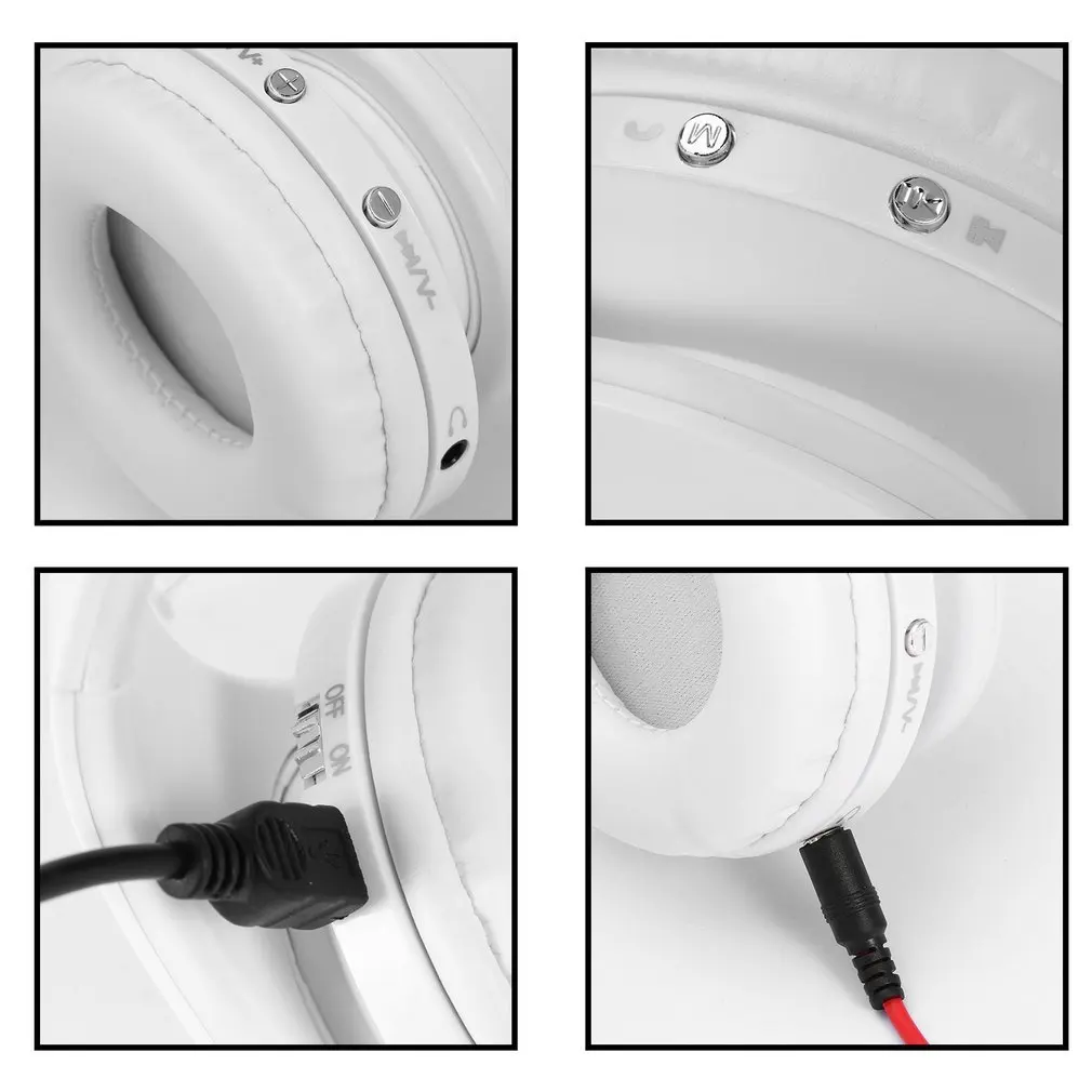 Bluetooth наушники с микрофоном для мобильного компьютера планшета тяжелый бас складной портативный регулируемый для iPhone ПК ноутбук 3,5 мм аудио