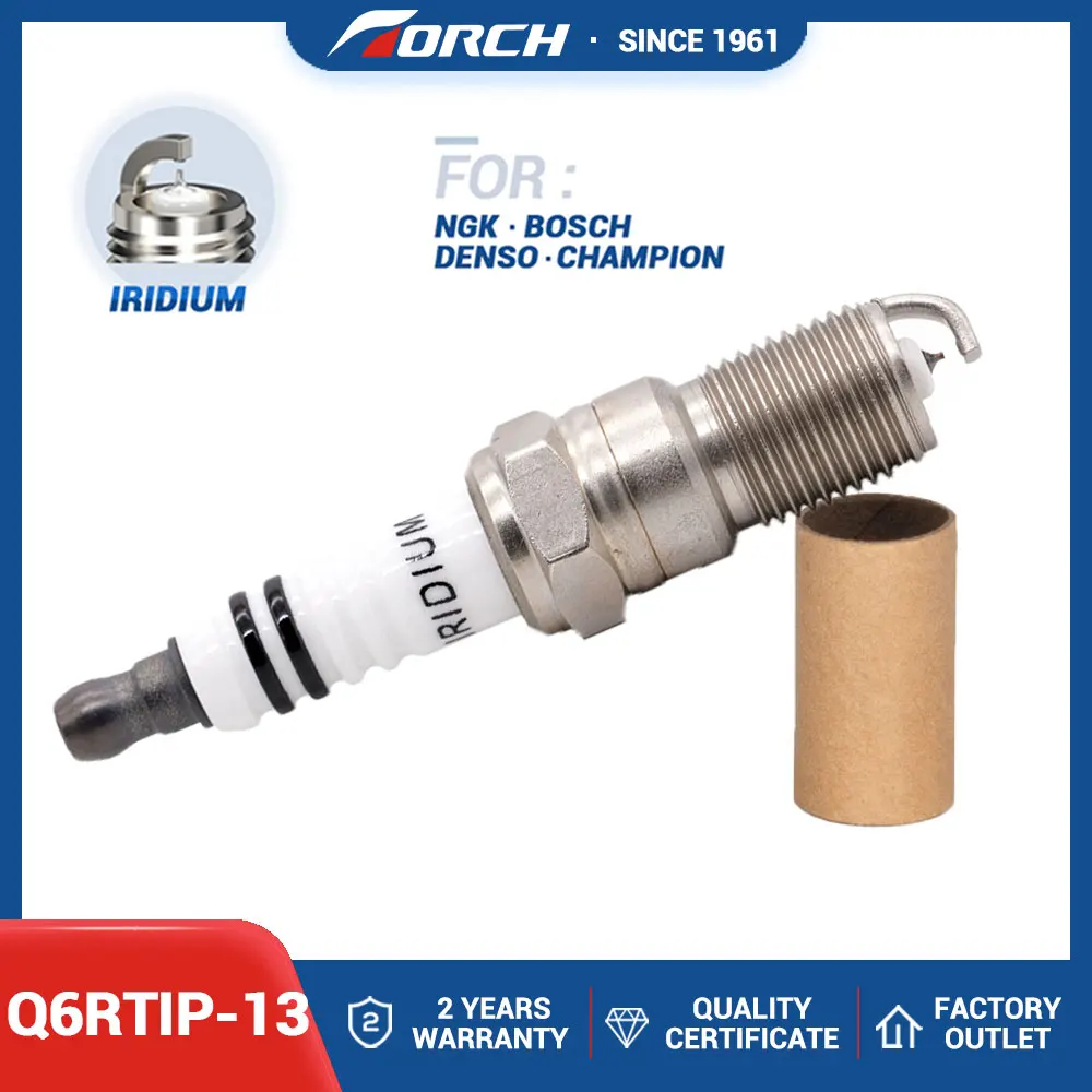Iridium Platinum Spark Plug Torch Q6RTIP-13 Replace for VOLVO  