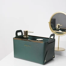 GOOPEEG klucz wejściowy szafka na buty kosmetyczny pulpit skórzane pudełko pojemne dekoracja koszyka przekąska kreatywny Nordic Ins Home