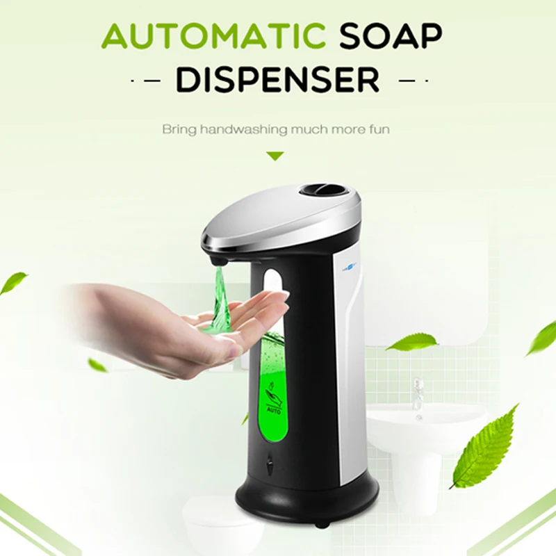 

Liquid Soap Dispenser 400Ml Automatic Intelligent Sensor Induction Touchless ABS Hand Washing Dispensers for Kitchen Bathroom
